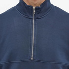 Colorful Standard Men's Organic Quarter Zip Popover Sweat in Navy Blue