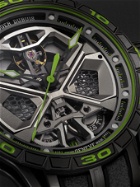ROGER DUBUIS - Excalibur Spider Huracán Automatic Skeleton 45mm GreyTech Titanium and Rubber Watch, Ref. No. RDDBEX0830 - Gray