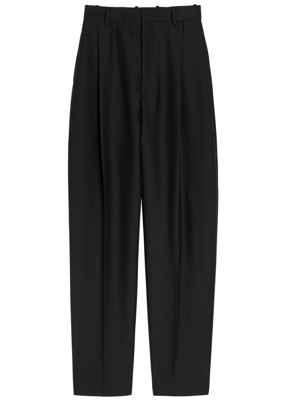 Wardrobe.nyc Straight-leg Mohair-blend Trousers Black