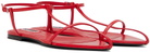Jil Sander Red Flat Sandals
