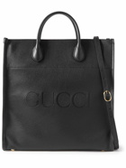 GUCCI - Logo-Embossed Full-Grain Leather Tote Bag