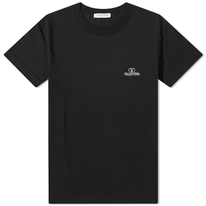 Photo: Valentino Men's Chest Logo T-Shirt in Nero/Bianco