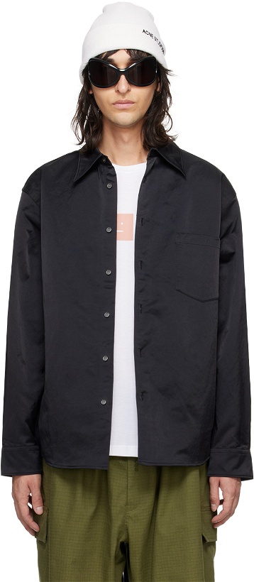 Photo: Acne Studios Black Spread Collar Jacket