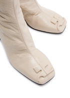 Courrèges 75 Crinkled Vinyl Knee-high Boots Taupe