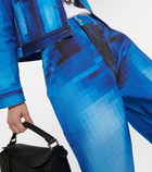 Loewe - Pixelated high-rise straight jeans