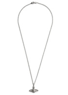 Vivienne Westwood Mini Bas Relief orb Necklace - Silver - One Size