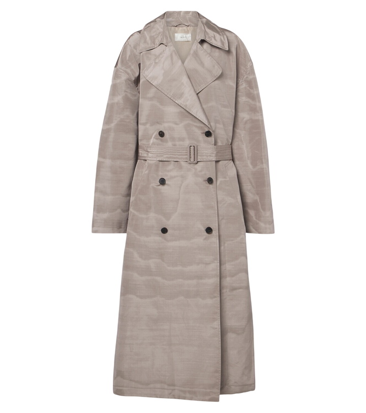 Photo: The Row Archa silk moiré faille trench coat