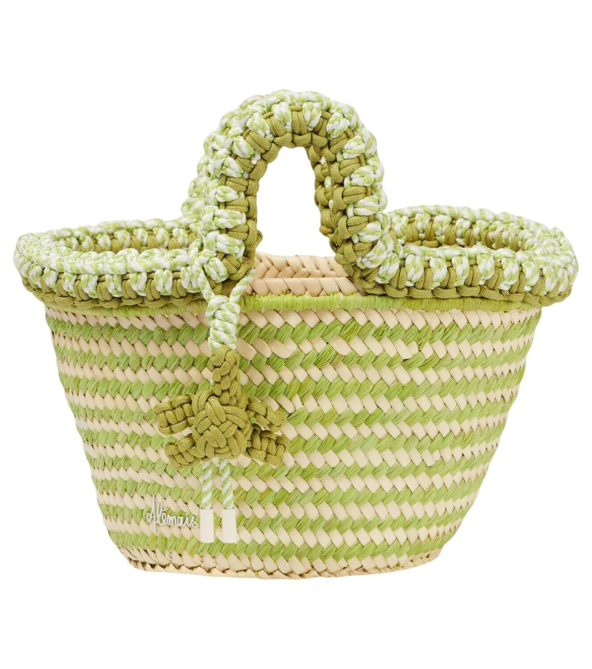 Alémais Lalo Maxi macramé basket bag ALÉMAIS