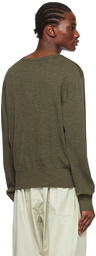 LEMAIRE Khaki Dropped Shoulder Sweater