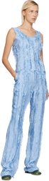 Edward Cuming Blue Scratch The Itch Tank Top