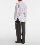 Tod's Belted striped cotton poplin shirt
