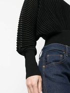 ALAÏA - Batwing-sleeve Ribbed-knit Jumper