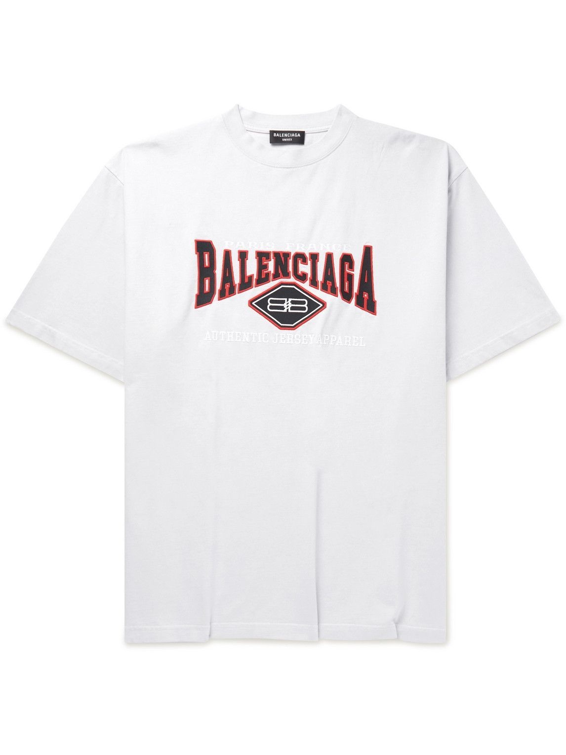 BALENCIAGA Embroidered cotton-jersey T-shirt  Balenciaga t shirt, Shirts, Balenciaga  clothes