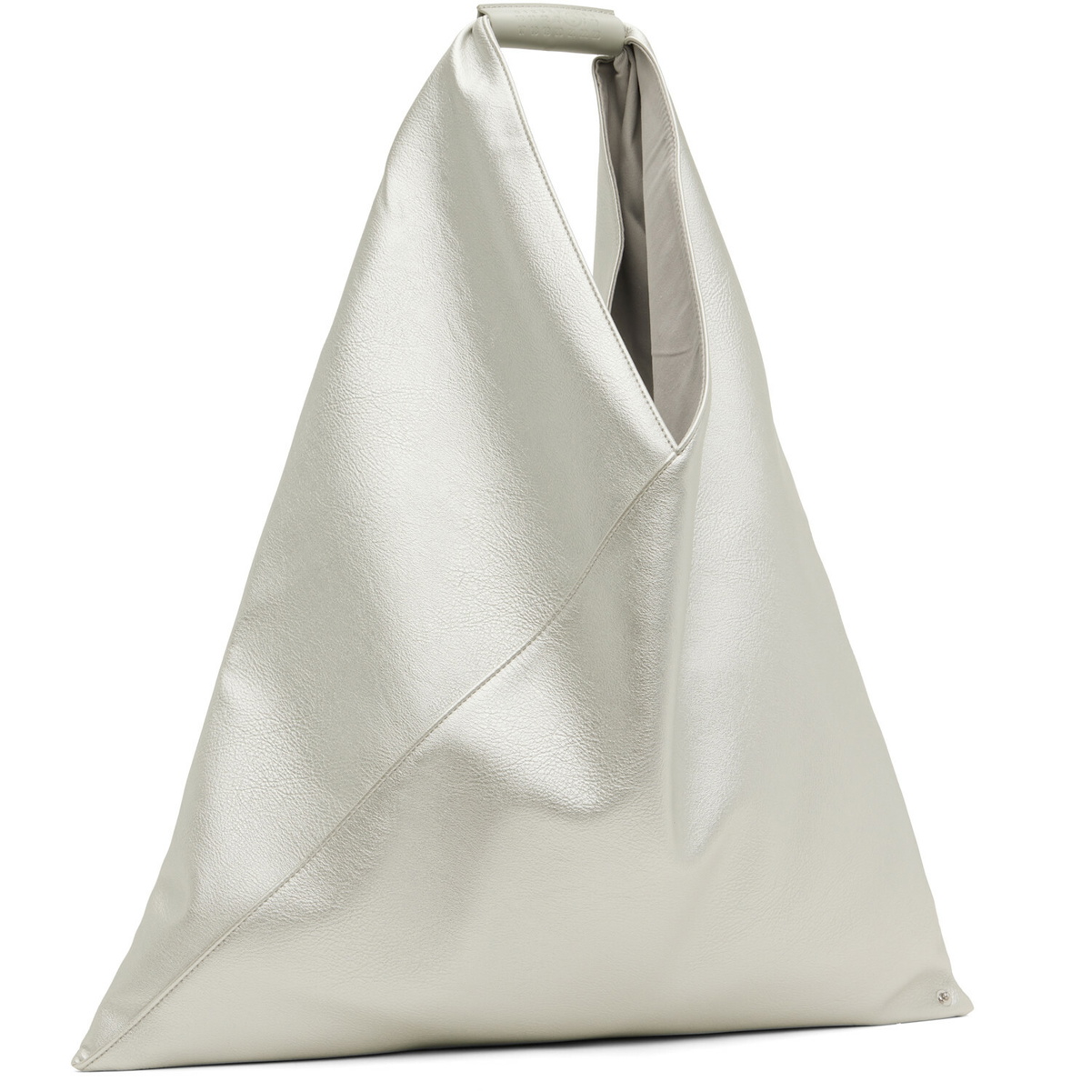 MM6 Maison Margiela Silver Classic Faux-Leather Tote