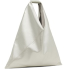 MM6 Maison Margiela Silver Classic Faux-Leather Tote