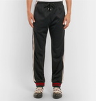 Gucci - Striped Tech-Jersey Sweatpants - Men - Black