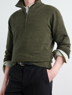 Altea - Wool and Cashmere-Blend Half-Zip Sweater - Green