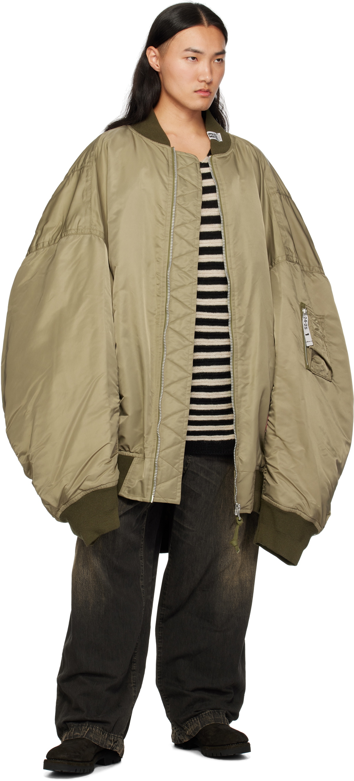 Maison MIHARA YASUHIRO Khaki Huge Flight Bomber Jacket Maison 