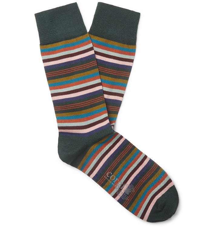 Photo: Corgi - Striped Cotton-Blend Socks - Unknown