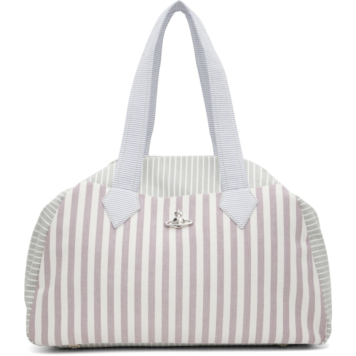 Vivienne Westwood Burgundy & Gray Archive Large Bag