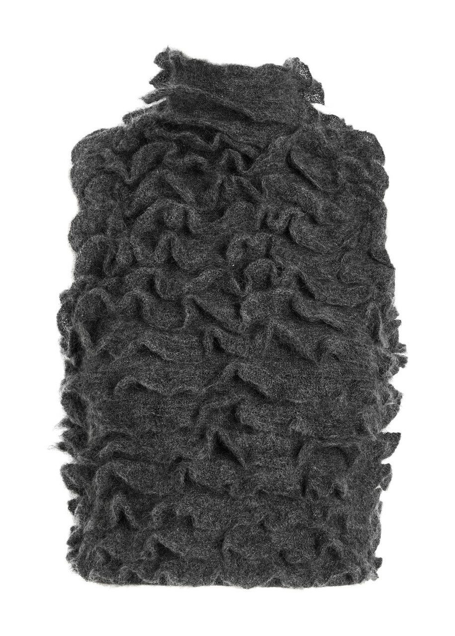 Alaïa Off-the-shoulder Cropped Ribbed-knit top Black ALAÏA Alaïa Off-the-shoulder Cropped Ribbed-knit top Black ALAÏA