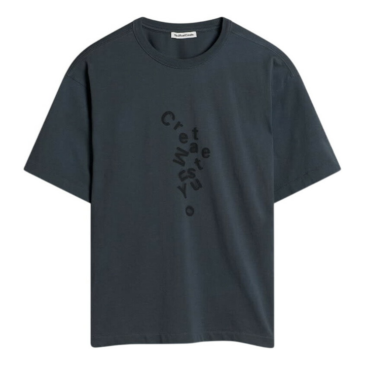 Photo: YMC Men's Triple Scrambled Print T-Shirt in Grey