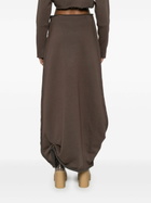 Elena Velez Brown Gathered Skirt