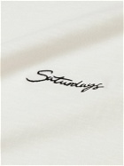 Saturdays NYC - Logo-Embroidered Cotton-Jersey T-Shirt - White
