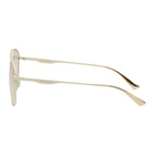 Gucci Off-White Matte Aviator Sunglasses