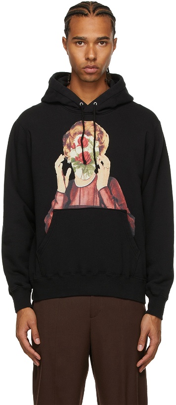 Photo: Undercover Black Rose Face Hoodie