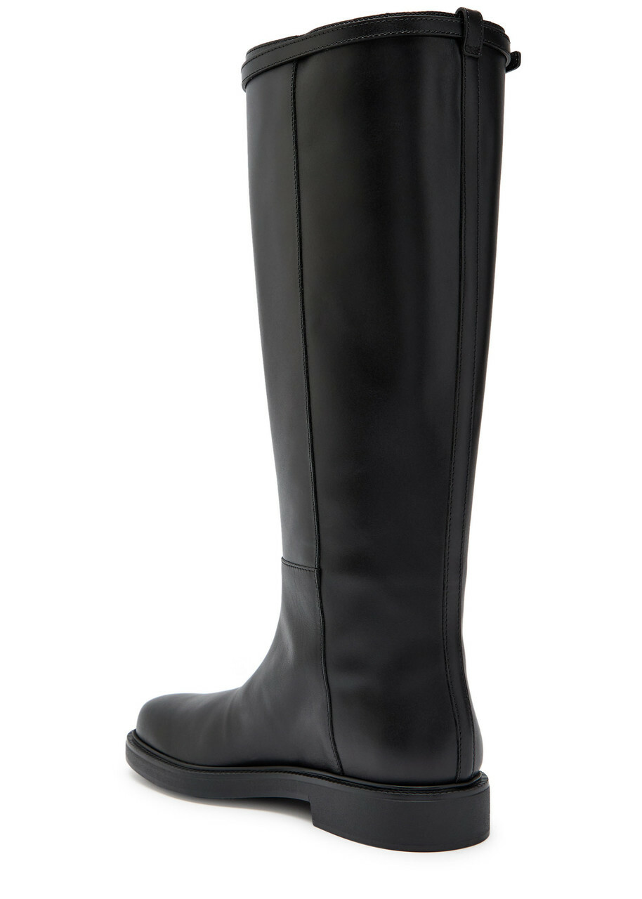 Tods Gomma Leather Knee-high Boots Black