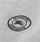 Burberry - Logo-Embroidered Fleece-back Cotton-Blend Jersey Sweatshirt - Men - Gray