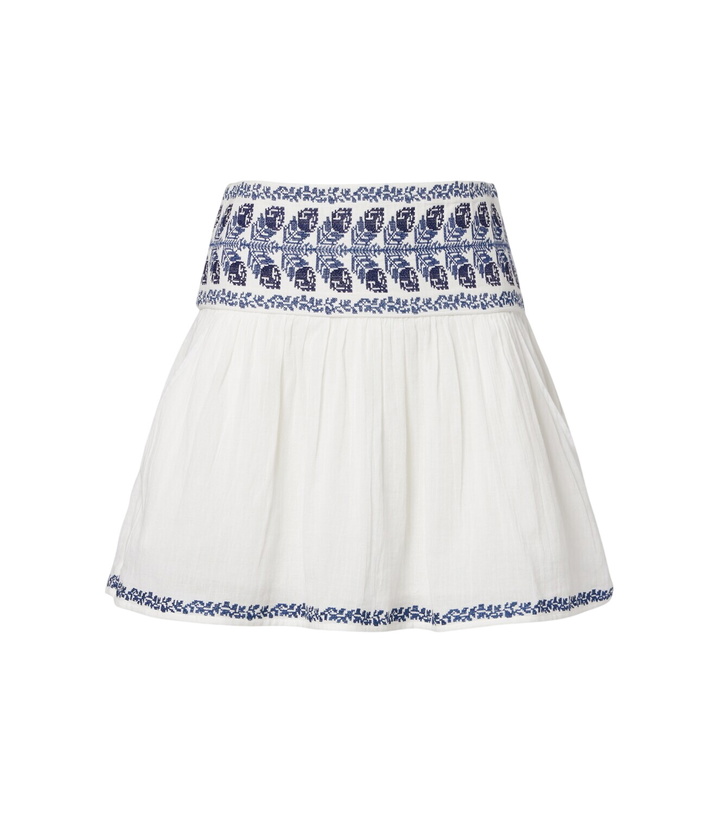 Photo: Marant Etoile Picadilia embroidered cotton miniskirt