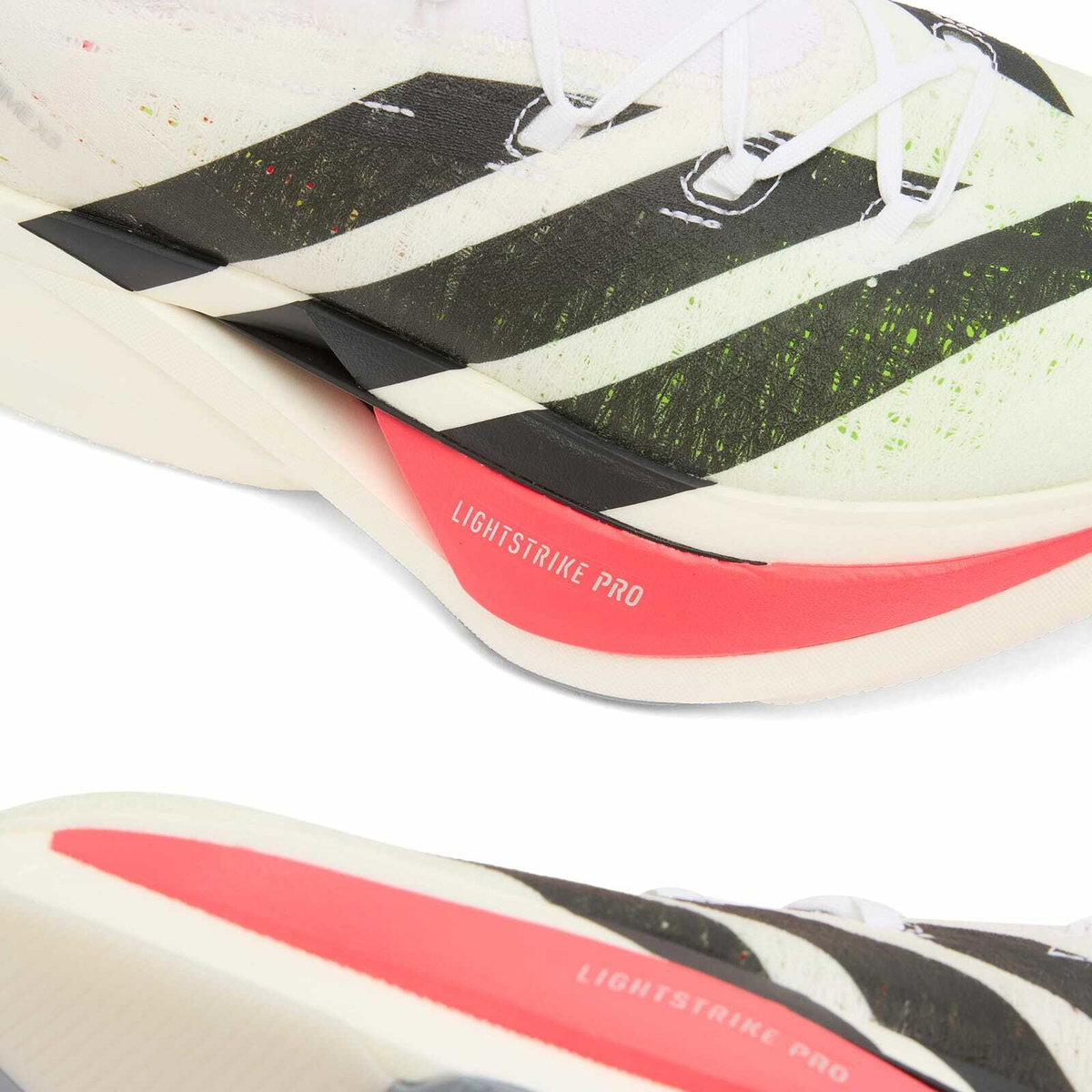 Adidas Running Men's adidas Adizero Prime X3 Strung Sneaker in Ftwr White/Core Black/Lucid Red