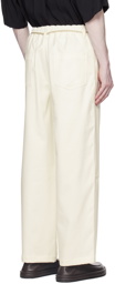 Emporio Armani White Double Trousers