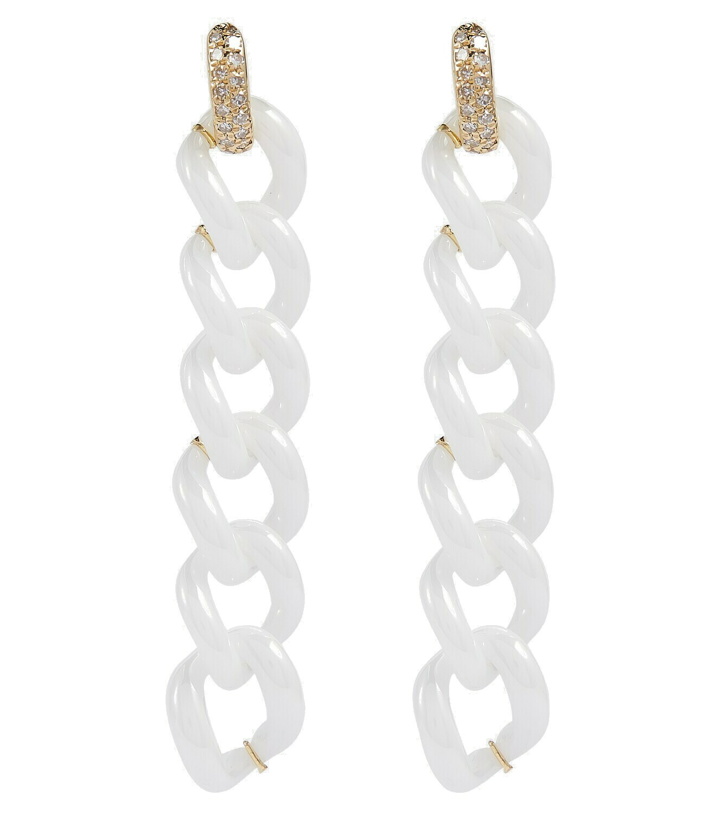 Photo: Shay Jewelry Pave Curl 18kt gold earrings with diamonds