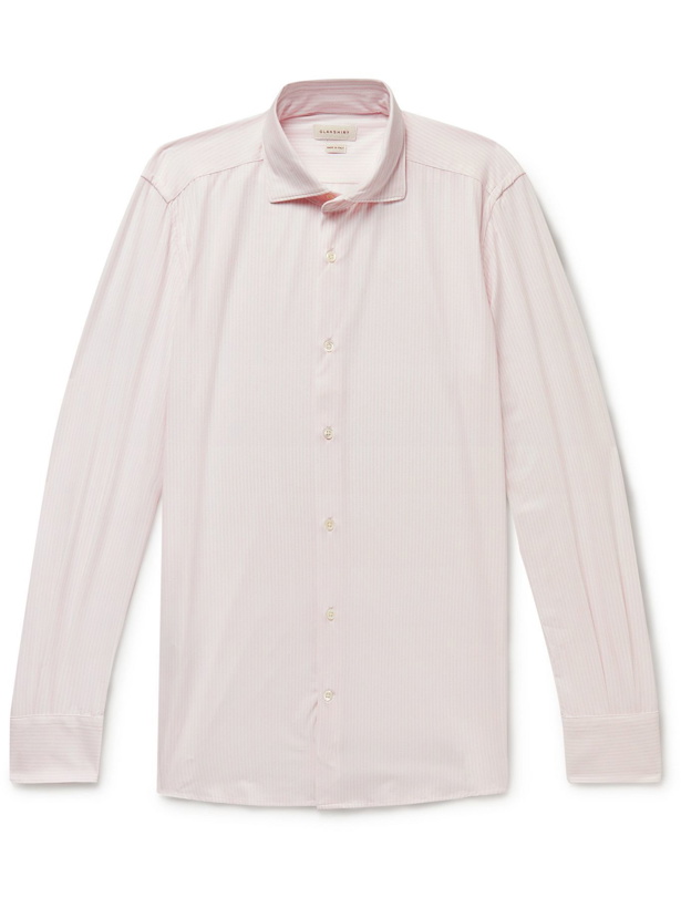 Photo: Incotex - Slim-Fit Striped Stretch-Oxford Shirt - Pink