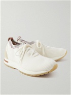 Loro Piana - 360 Flexy Walk Stretch-Knit Slip-On Sneakers - White
