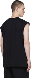 MSGM Black Cotton T-Shirt