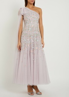 Needle & Thread Sylvia Rose Floral-embroidered Tulle Gown Light Purple
