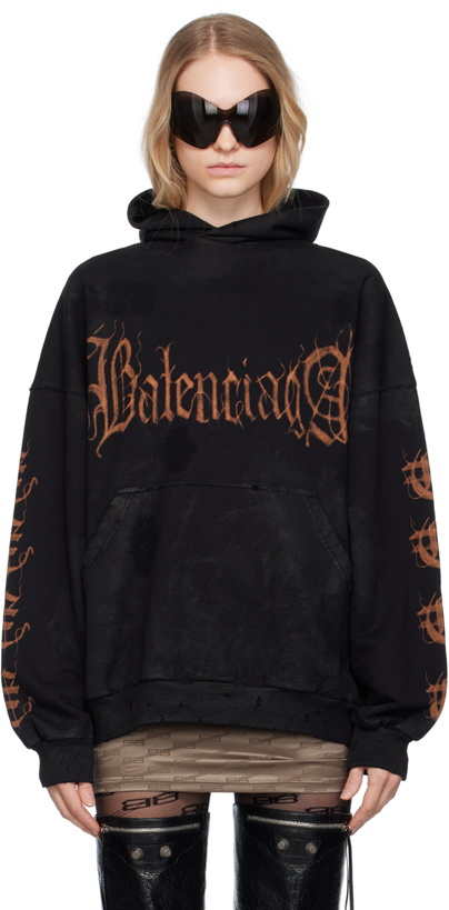 Photo: Balenciaga Black Faded Hoodie