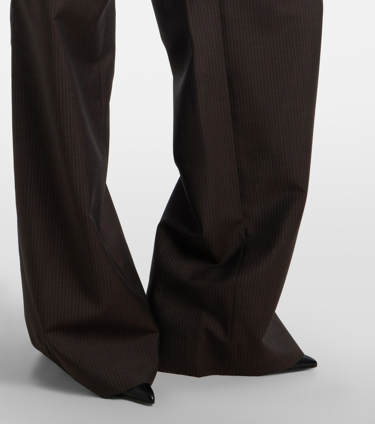 Gucci Pinstripe wool and mohair wide-leg pants