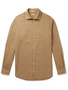 MASSIMO ALBA - Slub Linen Shirt - Brown