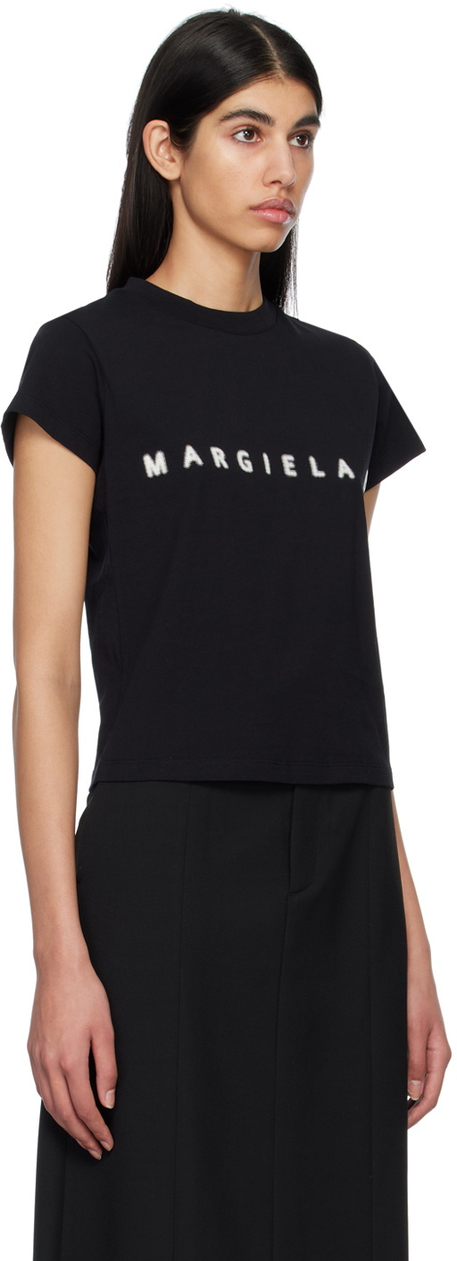 Tシャツ・カットソー (W) MM6 Maison Margiela Glow In The Dark T-shirt Black Mm6 Maison Margiela Glow-in-the-dark Logo-print T-shirt In