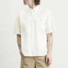 Danton Men's Seersucker Short Sleeve Shirt in Off-White