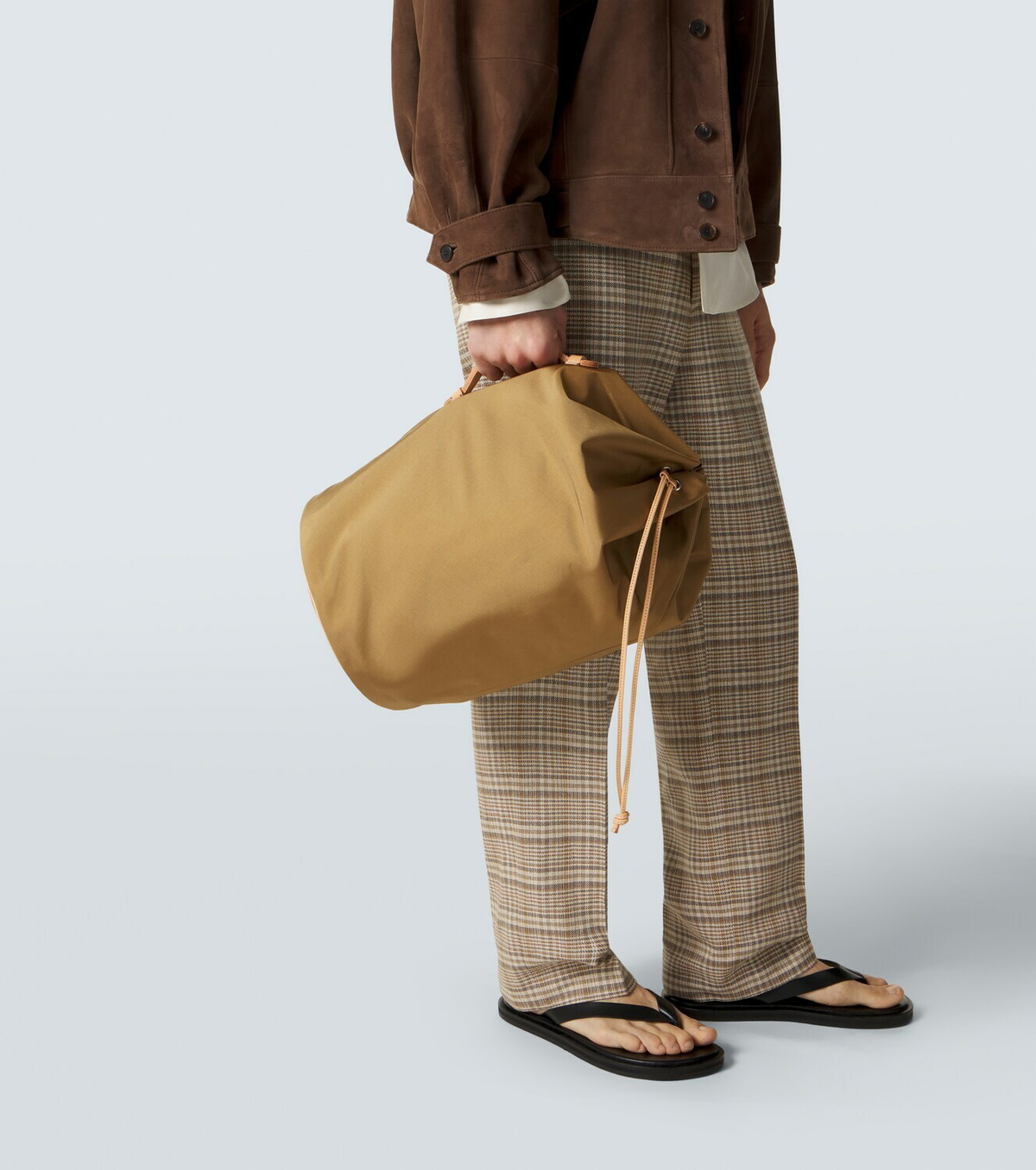 Auralee x Aeta leather-trimmed shoulder bag Auralee