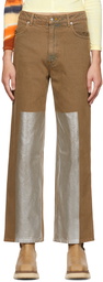 Eckhaus Latta Tan Graphic Jeans