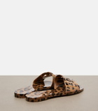 Dolce&Gabbana DG leopard-print slides