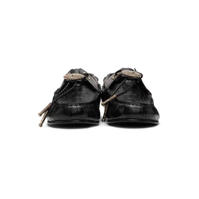 Toga Pulla Black Croc Concho Loafers Toga Pulla