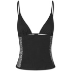 Miaou Women's Ellie Mesh Panel Vest Top in Black